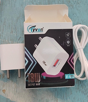 Tyvon TY-022 18w Smartphone Charger With Micro USB Cable