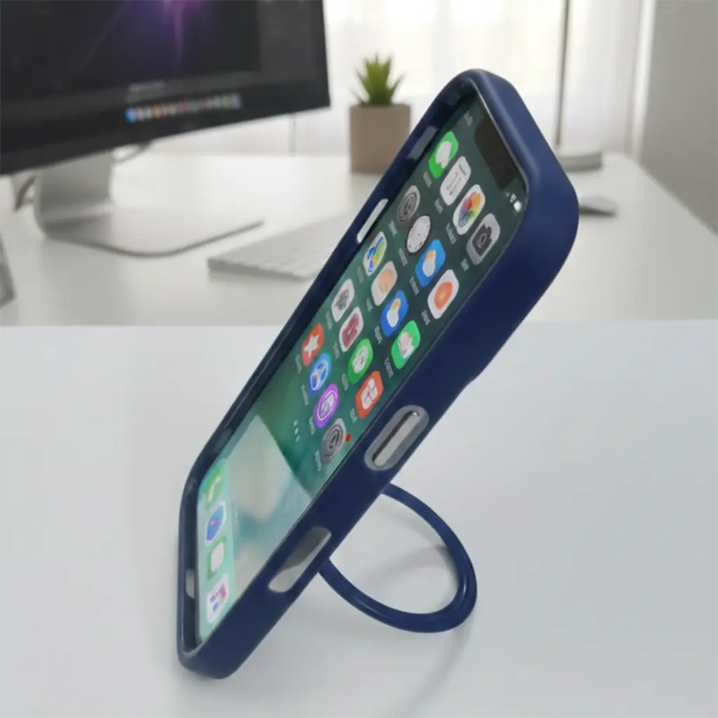 Double Stand Case With Camera Protector and Screen Protector - iPhone 15 pro