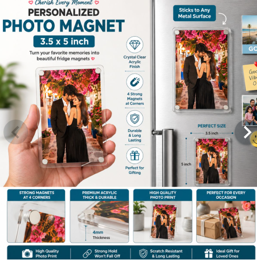 Customized Fridge Magnet. Medium Size