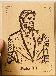 6x8 inch Engraved sketch wooden plaque