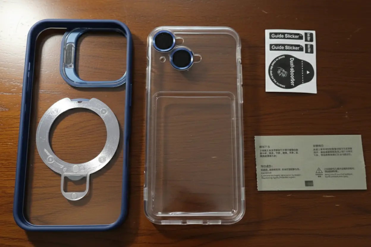 Double Stand Case With Camera Protector and Screen Protector - iPhone 13
