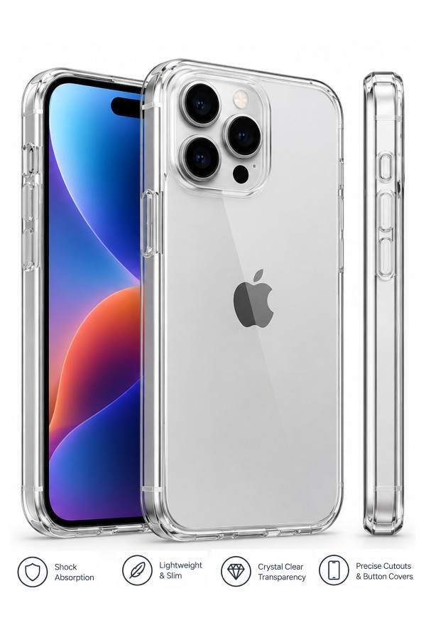 Ultra-Clear Transparent Flexible TPU Back Cover | Shockproof Bumper Case with Camera Bump Protection - Tecno POVA 3